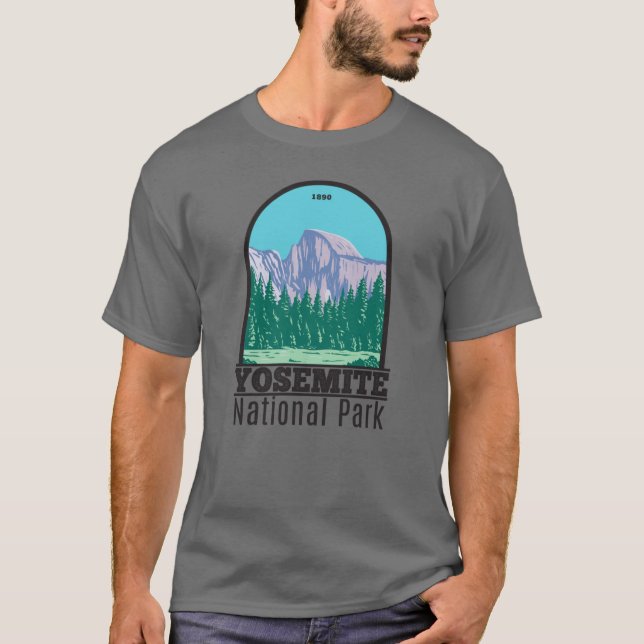 T-shirt Parc national de Yosemite - Moitié Dôme Californie (Devant)