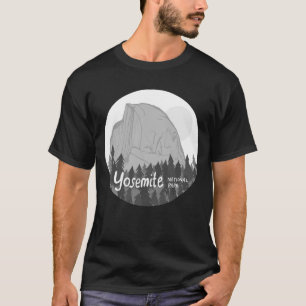 T-shirt Parc national de Yosemite - Niveaux de gris demi-d