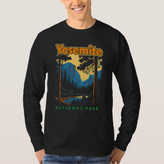 T-shirt Parc national de Yosemite Vallée de Yosemite Rétro