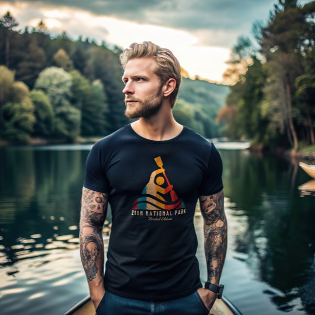 T-shirt Parc national de Zion Retro Kayak (Créateur téléchargé)