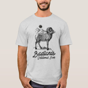 T-shirt Parc national des Badlands avec le mouton de Bigho