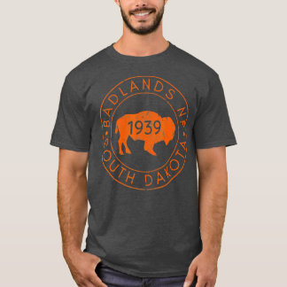 T-shirt Parc national des Badlands Randonnée Buffalo du Da