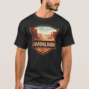 T-shirt Parc national des Canyons Illustration Rétro
