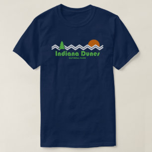 T-shirt Parc national des Dunes de l'Indiana Rétro