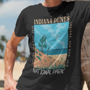 T-shirt Parc national des dunes de l'Indiana Vintage en ét