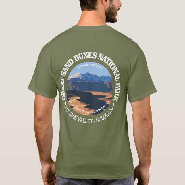 T-shirt Parc national des Dunes de sable (Dos)