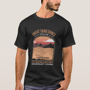 T-shirt Parc national des Dunes de sable Great Sand US Vin