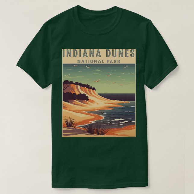 T-shirt Parc national des dunes d'Indiana (Design devant)