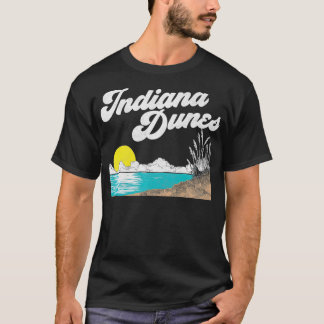 T-shirt Parc national des dunes d'Indiana Retro Vintage de