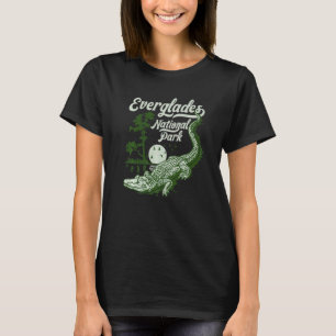 T-shirt Parc national des Everglades Crocodile Vintage All