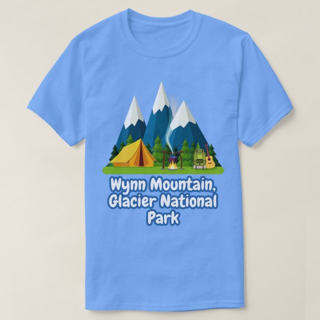 T-shirt Parc national des Glaciers de Wynn Mountain (Design devant)
