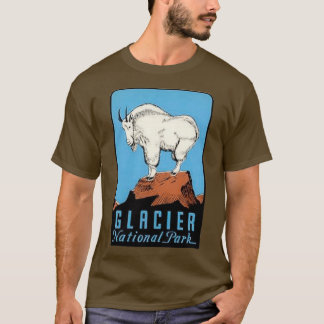 T-shirt Parc national des Glaciers Montana Montana Vintage