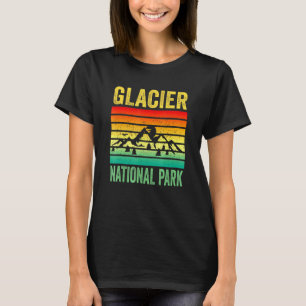 T-shirt Parc national des Glaciers Montana Retro Sunset So