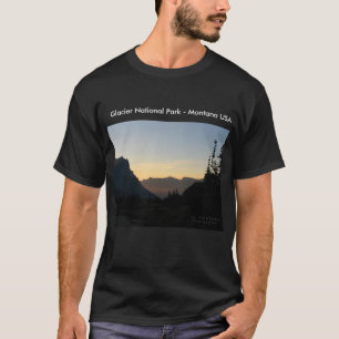 T-shirt Parc national des Glaciers - Mountain Sunrise