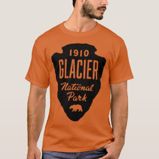 T-shirt Parc national des Glaciers Ours Arrowhead Noir