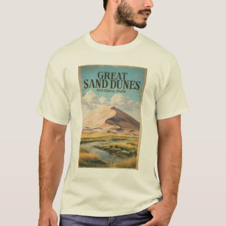 T-shirt Parc national des Great Sand Dunes Poster vintage