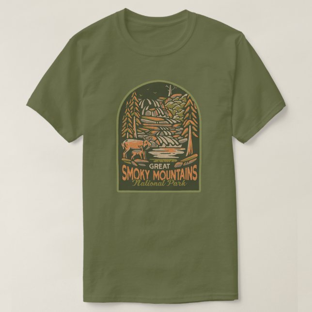 T-shirt Parc national des Great Smoky Mountains (Design devant)
