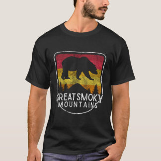 T-shirt Parc national des Great Smotains Hommes rétro Femm