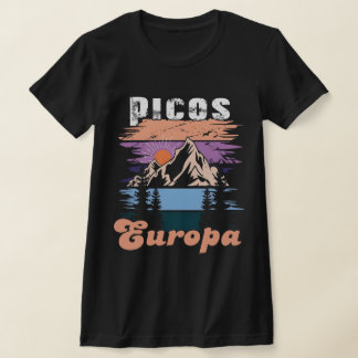 T-shirt Parc national des Picos de Europa à la mode Rétro