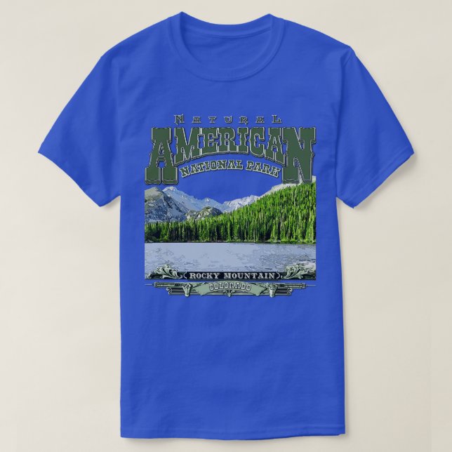 T-shirt Parc national des Rocheuses Colorado (Design devant)