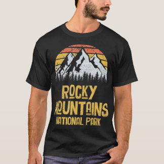 T-shirt Parc national des Rocheuses de vintage Retro