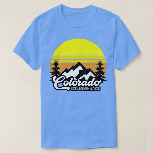 T-shirt Parc national des Rocheuses du Colorado (Design devant)