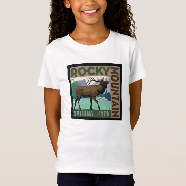 T-Shirt Parc national des Rocheuses | Elk (Devant)