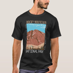 T-shirt Parc national des Rocheuses Longs pic en état de d