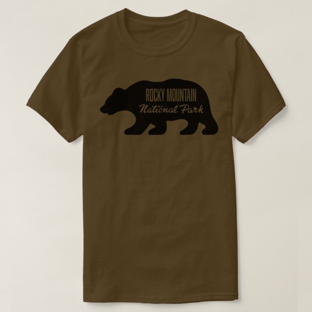 T-shirt Parc national des Rocheuses Ours noir (Design devant)
