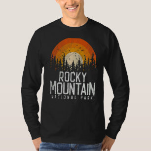T-shirt Parc national des Rocheuses Style rétro Vintage