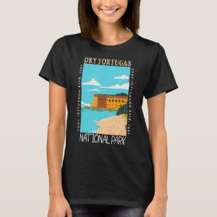 T-shirt Parc national des Tortugas Sec Floride Vint dénudé