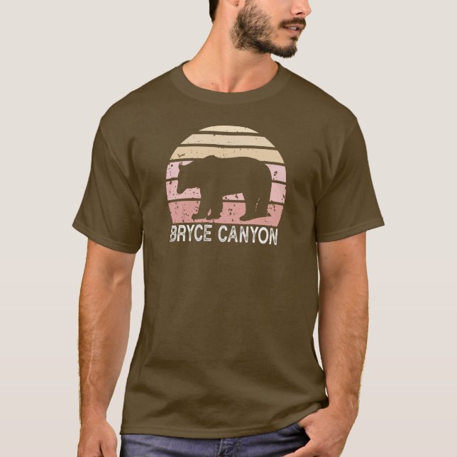 T-shirt Parc national du Bryce Canyon Ours rétro (Devant)