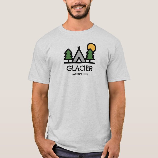 T-shirt Parc national du Glacier (Devant)
