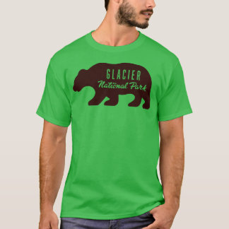 T-shirt Parc national du Glacier Ours Brown
