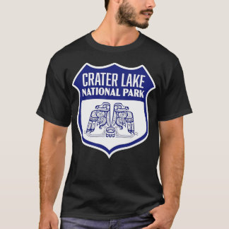 T-shirt Parc national du lac Crater Bouclier d'oiseaux rét