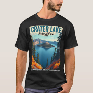 T-shirt Parc national du lac Crater Randonnée Camping Rand