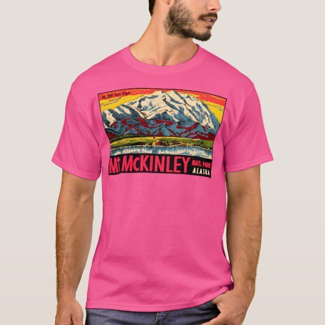 T-shirt Parc national du Mont Mckinley Denali Alaska Vinta (Devant)