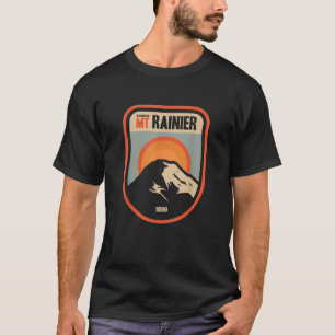 T-shirt Parc national du Mont Rainier de Washington Retro 
