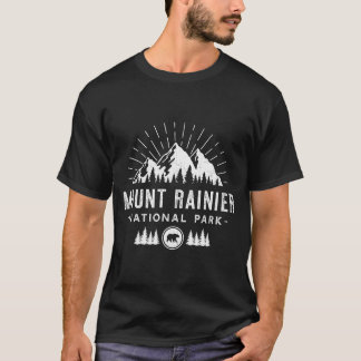 T-shirt Parc national du Mont Rainier - Randonnée rétro Va