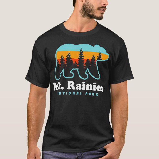 T-shirt Parc national du Mont Rainier Randonnées à Washing (Devant)