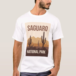 T-shirt Parc national du Saguaro Art de voyage minimal