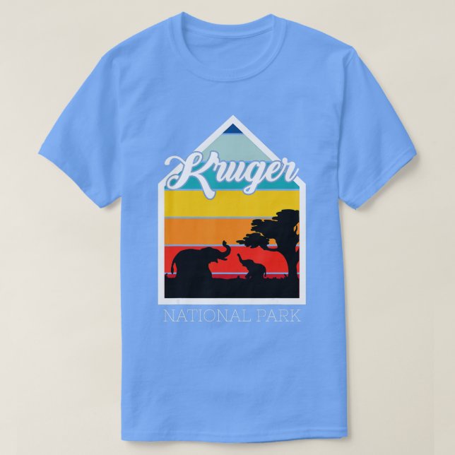 T-shirt Parc national Eléphant Afrique Kruger Safari Big F (Design devant)