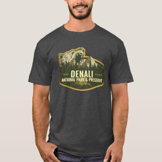 T-shirt Parc national et réserve de Denali Alaska Rétro Ma