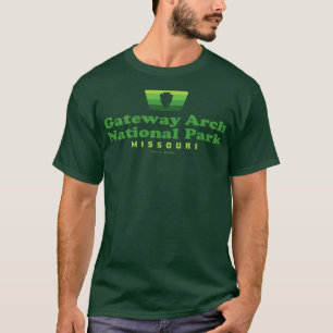 T-shirt Parc national Gateway Arch Insigne rétro Arrowhead