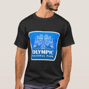 T-shirt Parc National Olympique Rétro Bird Badge Bleu