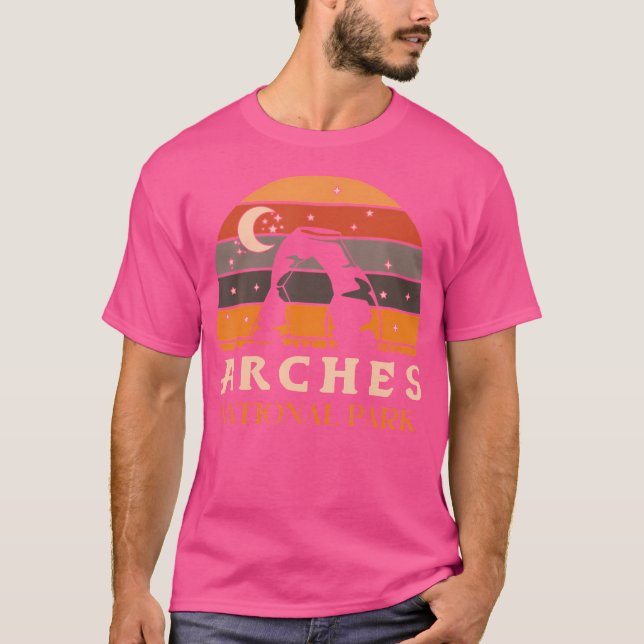 T-shirt Parc national Retro Arches Randonnée de camping (Devant)