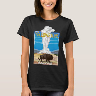 T-shirt Parc national Retro Vintage Yellowstone