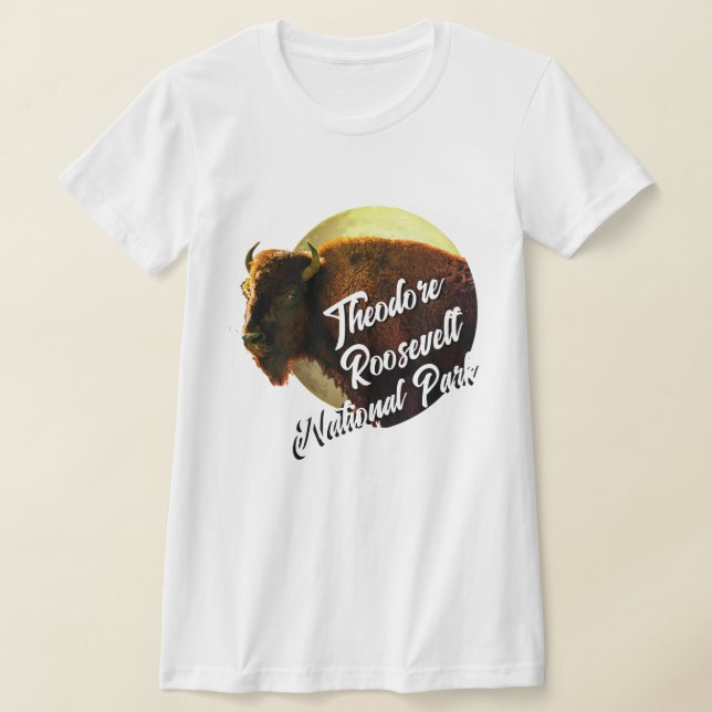 T-shirt Parc national Theodore Roosevelt & Buffalo (Poser)