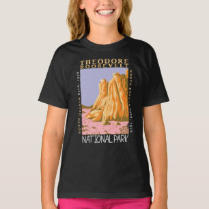 T-shirt Parc national Theodore Roosevelt Rétro perturbé