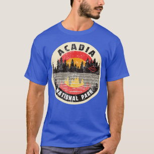 T-shirt Parc national vintage Acadia Randonnée de camping